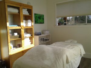 A massage in my new treatment room